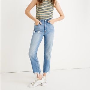 Madewell step hem classic straight jean